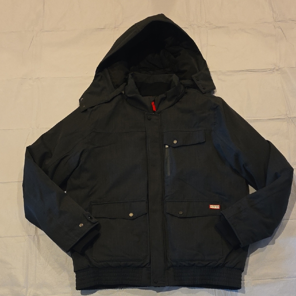 Hunter NWOT Men's Liverpool Y8121HUM Mid-weight Jacket Black Heather XL‎